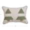Hello Honey® Green & Cream Cotton Lumbar Pillow with Appliqued Trees